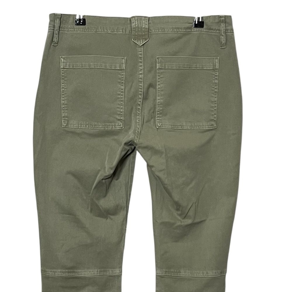 Frame Trapunto Moto Pants Washed Aloe Green Zip Hem Utility Jogger Women 27 - Picture 6 of 12